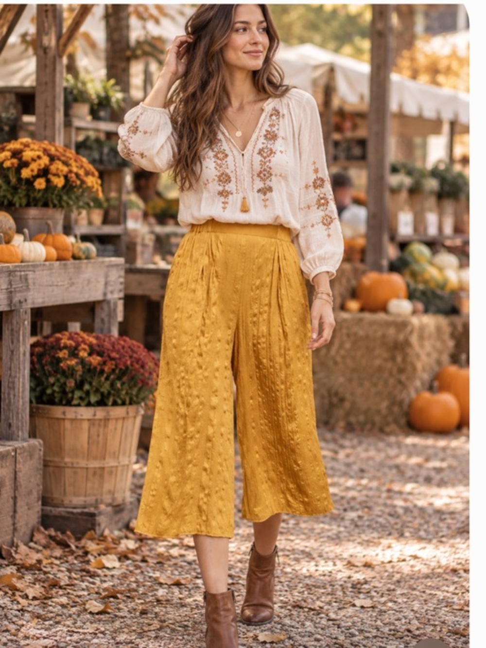 Anthropologie Lilka chartreuse Wide Leg Satin Cropped Pants